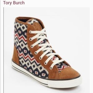 Tory Burch Noah High Top Sneakers. Size 6.5.